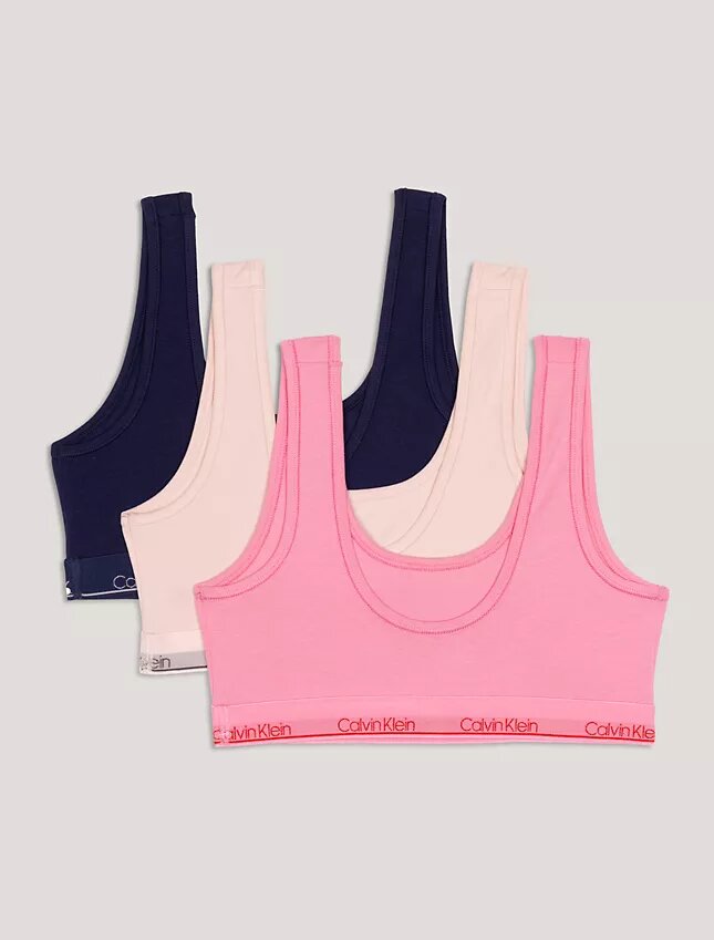 Lot de 3 bralettes en Cotton Stretch pour filles Lot de 3 bralettes en Cotton Stretch pour filles