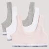 Lot de 3 bralettes en Cotton Stretch pour filles, Unlined Lot de 3 bralettes en Cotton Stretch pour filles, Unlined