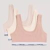 Lot de 3 bralettes en Cotton Stretch pour filles, Unlined Lot de 3 bralettes en Cotton Stretch pour filles, Unlined