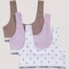 Lot de 3 bralettes en Cotton Stretch pour filles, Unlined Lot de 3 bralettes en Cotton Stretch pour filles, Unlined