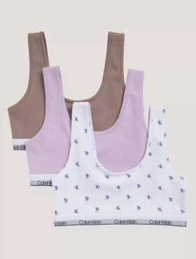 Lot de 3 bralettes en Cotton Stretch pour filles, Unlined
