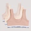 Lot de 3 bralettes en Cotton Stretch pour filles, Unlined Lot de 3 bralettes en Cotton Stretch pour filles, Unlined