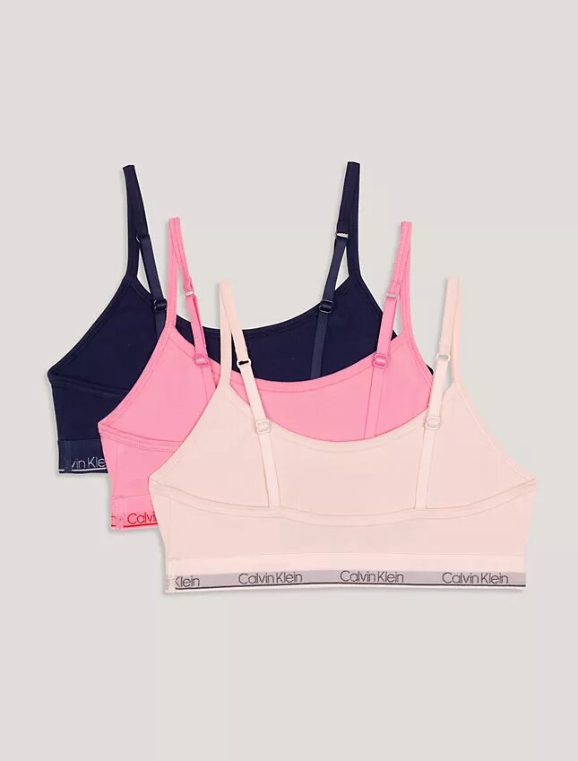 Lot de 3 Bralettes Unlined avec bandeau logo Lot de 3 Bralettes Unlined avec bandeau logo