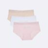 Lot de 3 culottes Hipster à bande logo pour filles Lot de 3 culottes Hipster à bande logo pour filles