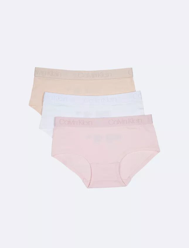 Lot de 3 culottes Hipster à bande logo pour filles Lot de 3 culottes Hipster à bande logo pour filles