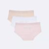 Lot de 3 culottes Hipster à bande logo pour filles Lot de 3 culottes Hipster à bande logo pour filles