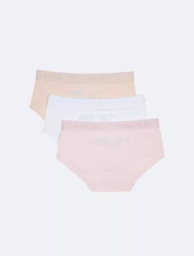 Lot de 3 culottes Hipster à bande logo pour filles
