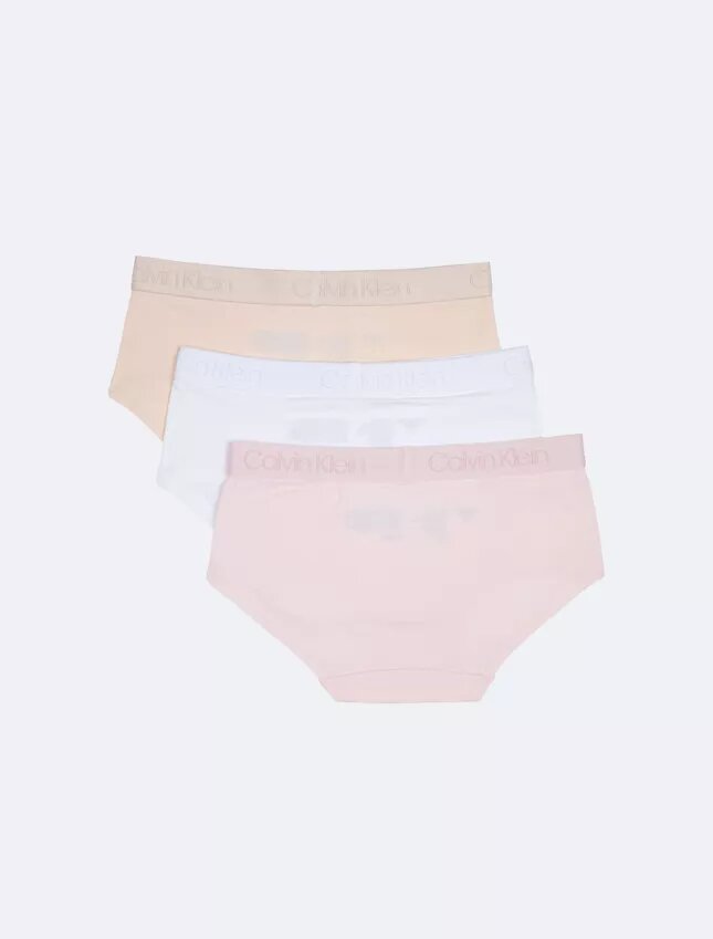 Lot de 3 culottes Hipster à bande logo pour filles Lot de 3 culottes Hipster à bande logo pour filles