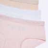 Lot de 3 culottes Hipster à bande logo pour filles Lot de 3 culottes Hipster à bande logo pour filles