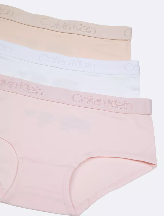 Lot de 3 culottes Hipster à bande logo pour filles Lot de 3 culottes Hipster à bande logo pour filles