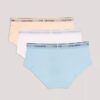 Lot de 3 culottes Hipster à bande logo pour filles Lot de 3 culottes Hipster à bande logo pour filles