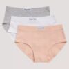 Lot de 3 culottes Hipster à logo côtelé Lot de 3 culottes Hipster à logo côtelé