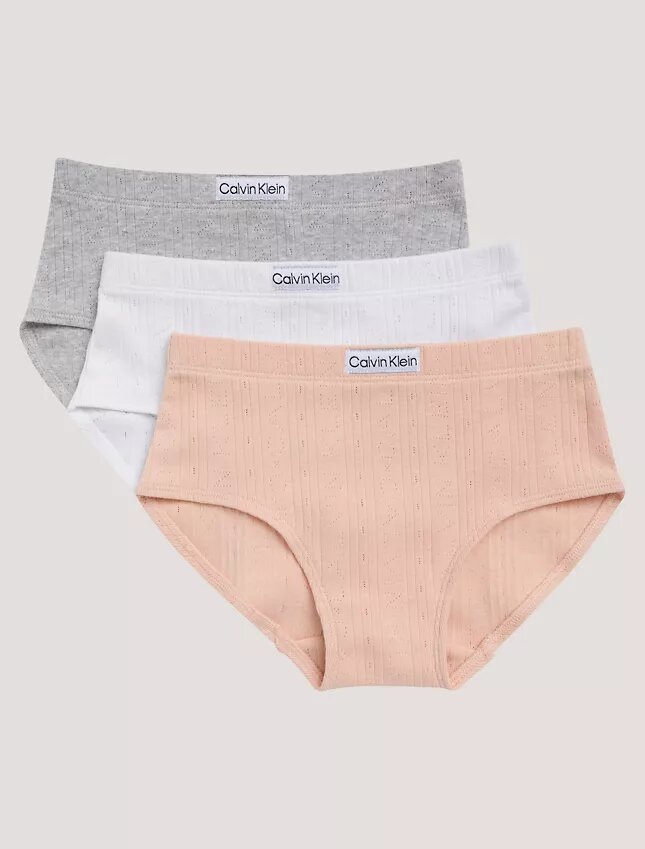 Lot de 3 culottes Hipster à logo côtelé Lot de 3 culottes Hipster à logo côtelé