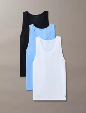 Lot de 3 débardeurs en Cotton Stretch