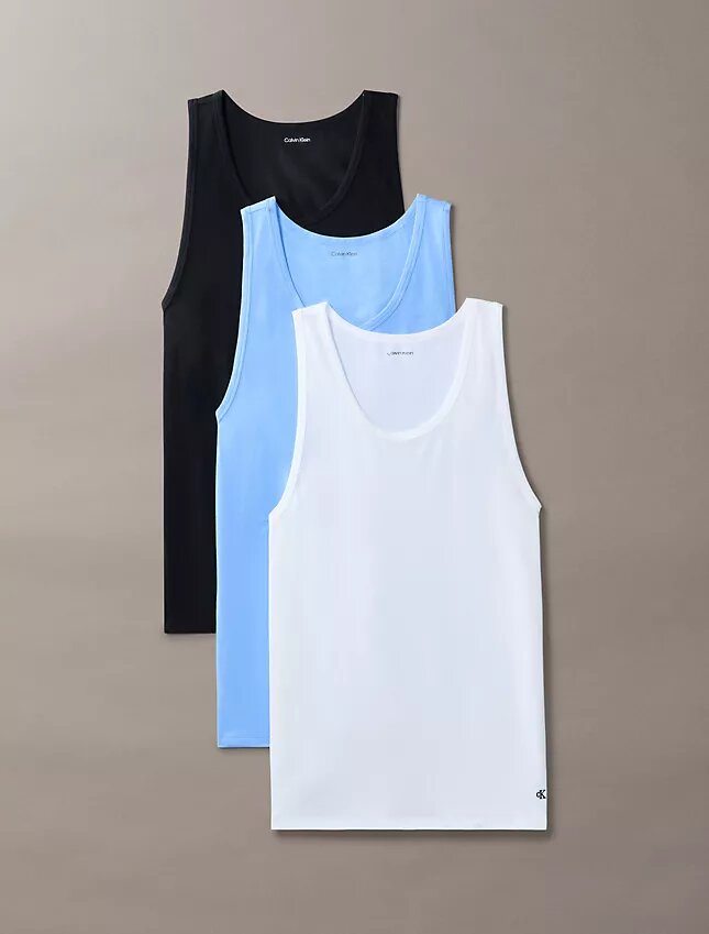 Lot de 3 débardeurs en Cotton Stretch Lot de 3 débardeurs en Cotton Stretch
