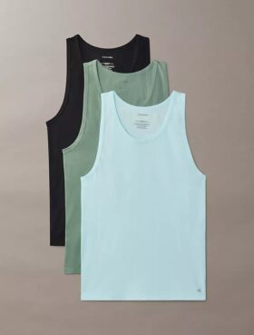 Lot de 3 débardeurs en Cotton Stretch
