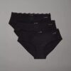 Lot de 3 Hipster en microfibre extensible avec dentelle Lot de 3 Hipster en microfibre extensible avec dentelle