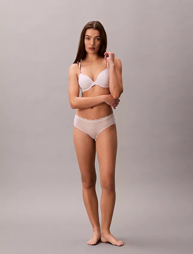 Lot de 3 Hipster en microfibre extensible avec dentelle Lot de 3 Hipster en microfibre extensible avec dentelle
