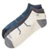 Lot de 3 paires de chaussettes invisibles rembourrées en coton peigné Lot de 3 paires de chaussettes invisibles rembourrées en coton peigné