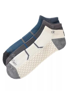 Lot de 3 paires de chaussettes invisibles rembourrées en coton peigné