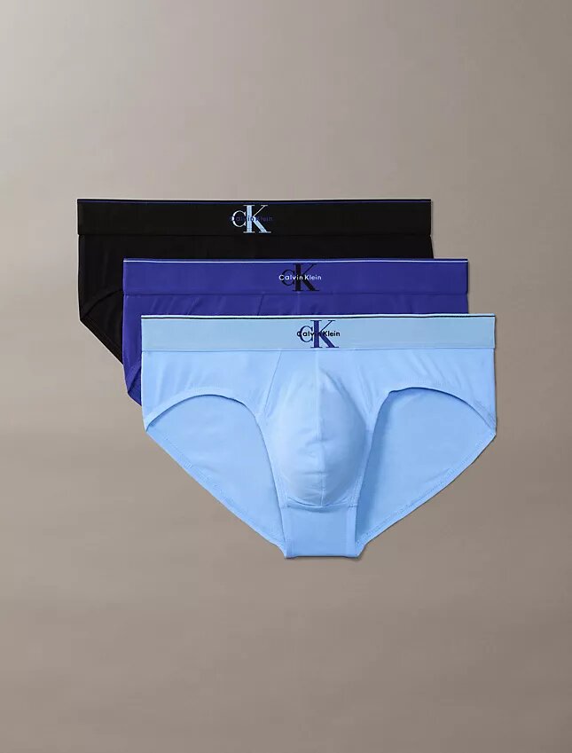 Lot de 3 slips en coton Stretch à motif Monogram Lot de 3 slips en coton Stretch à motif Monogram