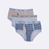 Lot de 3 slips en Cotton Stretch avec logo pour garçons Lot de 3 slips en Cotton Stretch avec logo pour garçons