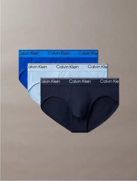 Lot de 3 slips taille basse en microfibre extensible