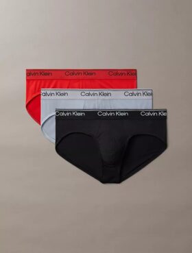 Lot de 3 slips taille basse en microfibre extensible