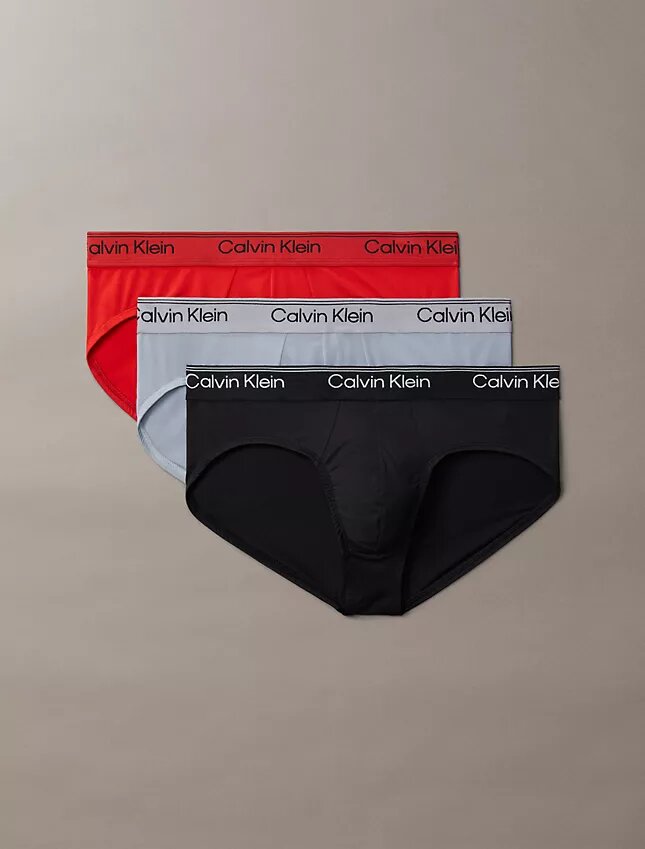 Lot de 3 slips taille basse en microfibre extensible Lot de 3 slips taille basse en microfibre extensible
