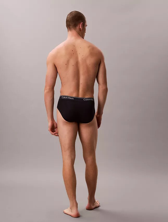 Lot de 3 slips taille basse en microfibre extensible Lot de 3 slips taille basse en microfibre extensible