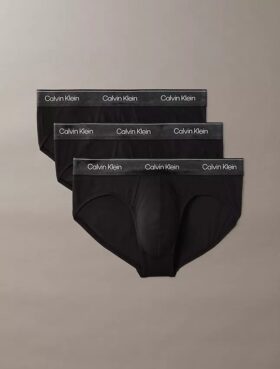 Lot de 3 slips taille basse Icon en Cotton Stretch métallisé
