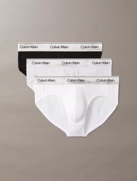 Lot de 3 slips taille basse Icon en Cotton Stretch métallisé