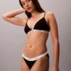 Lot de 3 strings Bikini en Cotton Stretch côtelé Lot de 3 strings Bikini en Cotton Stretch côtelé