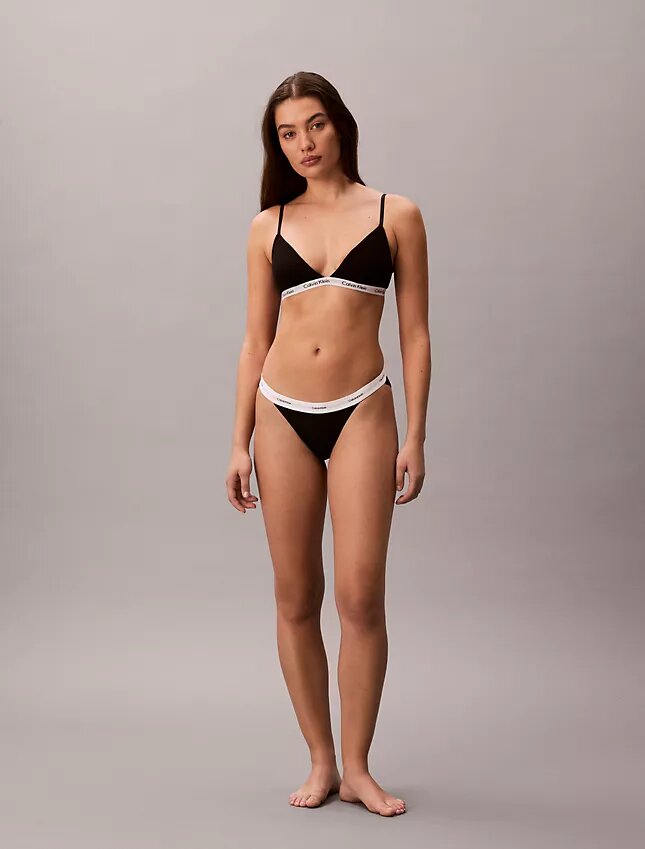 Lot de 3 strings Bikini en Cotton Stretch côtelé Lot de 3 strings Bikini en Cotton Stretch côtelé
