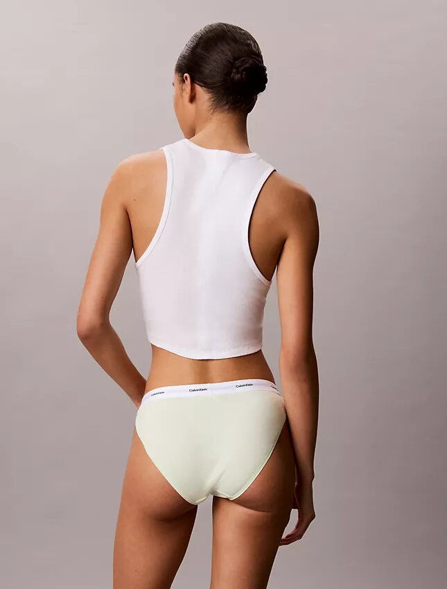 Lot de 3 strings Bikini en Cotton Stretch côtelé Lot de 3 strings Bikini en Cotton Stretch côtelé