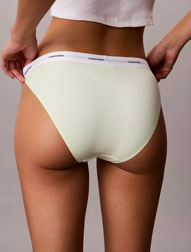 Lot de 3 strings Bikini en Cotton Stretch côtelé Lot de 3 strings Bikini en Cotton Stretch côtelé
