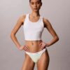 Lot de 3 strings Bikini en Cotton Stretch côtelé Lot de 3 strings Bikini en Cotton Stretch côtelé
