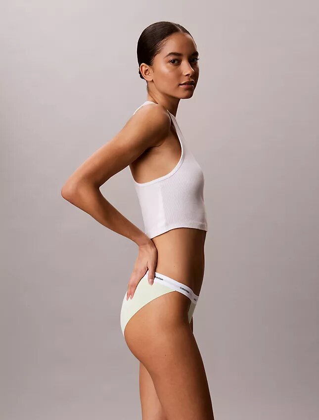 Lot de 3 strings Bikini en Cotton Stretch côtelé Lot de 3 strings Bikini en Cotton Stretch côtelé