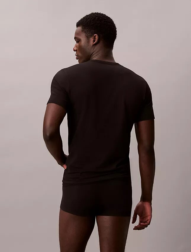 Lot de 3 t-shirts à col rond coupe ajustée en Cotton Stretch Lot de 3 t-shirts à col rond coupe ajustée en Cotton Stretch