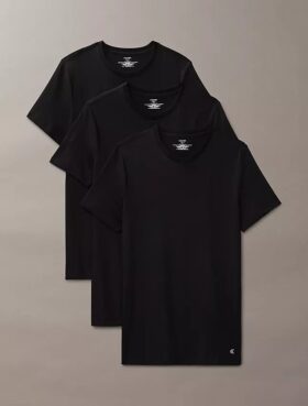 Lot de 3 t-shirts à col rond coupe classique Cotton Classics