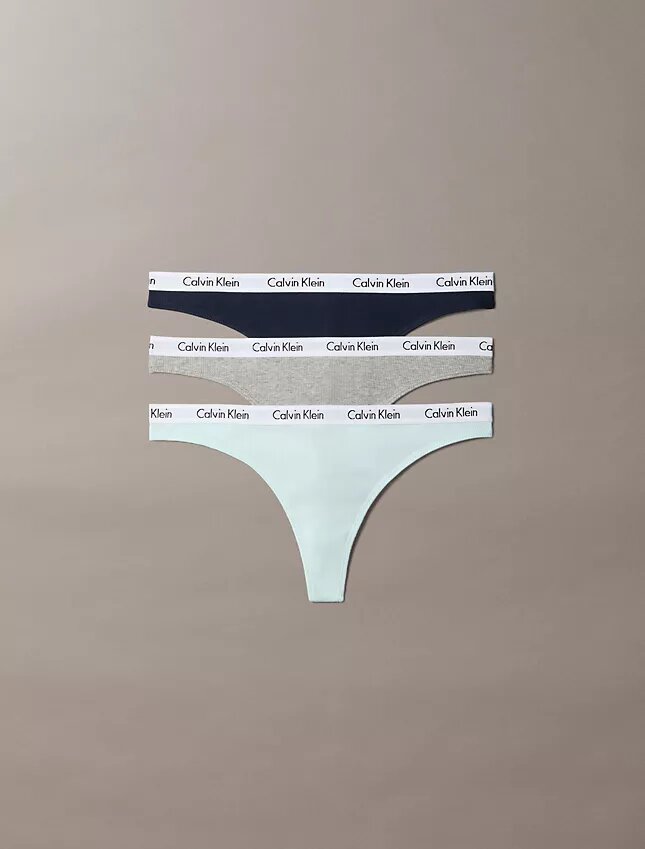 Lot de 3 Thongs Carousel en Cotton Stretch côtelé Lot de 3 Thongs Carousel en Cotton Stretch côtelé