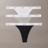 Lot de 3 Thongs en Cotton Stretch côtelé Lot de 3 Thongs en Cotton Stretch côtelé