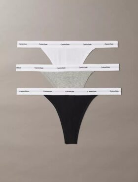 Lot de 3 Thongs en Cotton Stretch côtelé