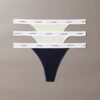 Lot de 3 Thongs en Cotton Stretch côtelé Lot de 3 Thongs en Cotton Stretch côtelé