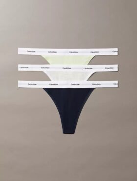Lot de 3 Thongs en Cotton Stretch côtelé