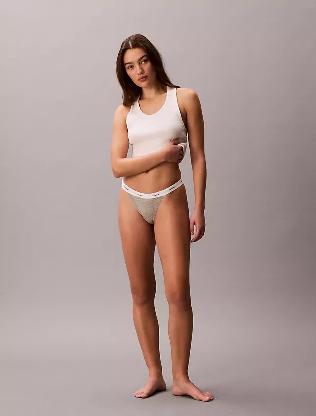 Lot de 3 Thongs en Cotton Stretch côtelé Lot de 3 Thongs en Cotton Stretch côtelé