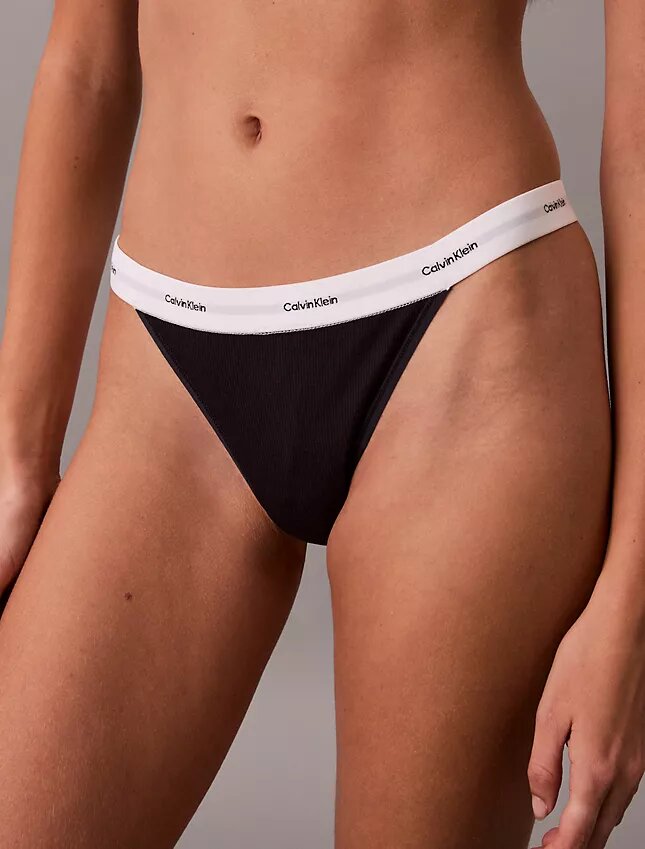 Lot de 3 Thongs en Cotton Stretch côtelé Lot de 3 Thongs en Cotton Stretch côtelé