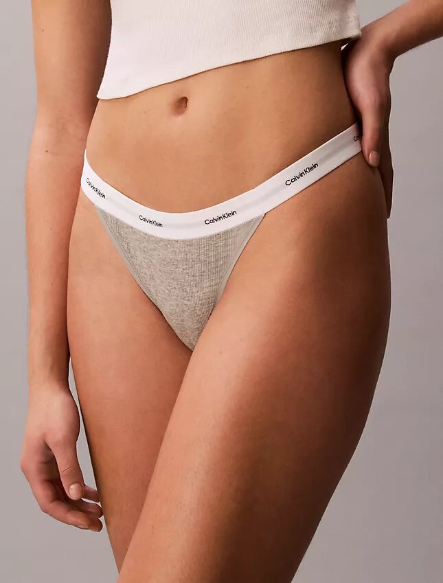Lot de 3 Thongs en Cotton Stretch côtelé Lot de 3 Thongs en Cotton Stretch côtelé