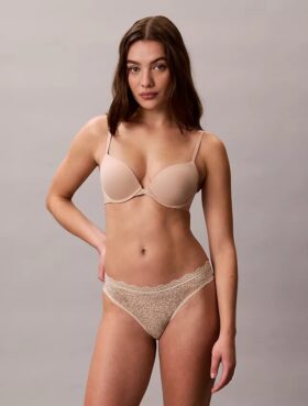 Lot de 3 Thongs en microfibre extensible avec dentelle