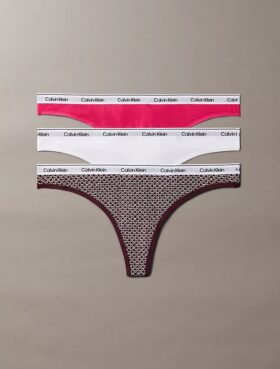 Lot de 3 Thongs taille basse avec logo Icon